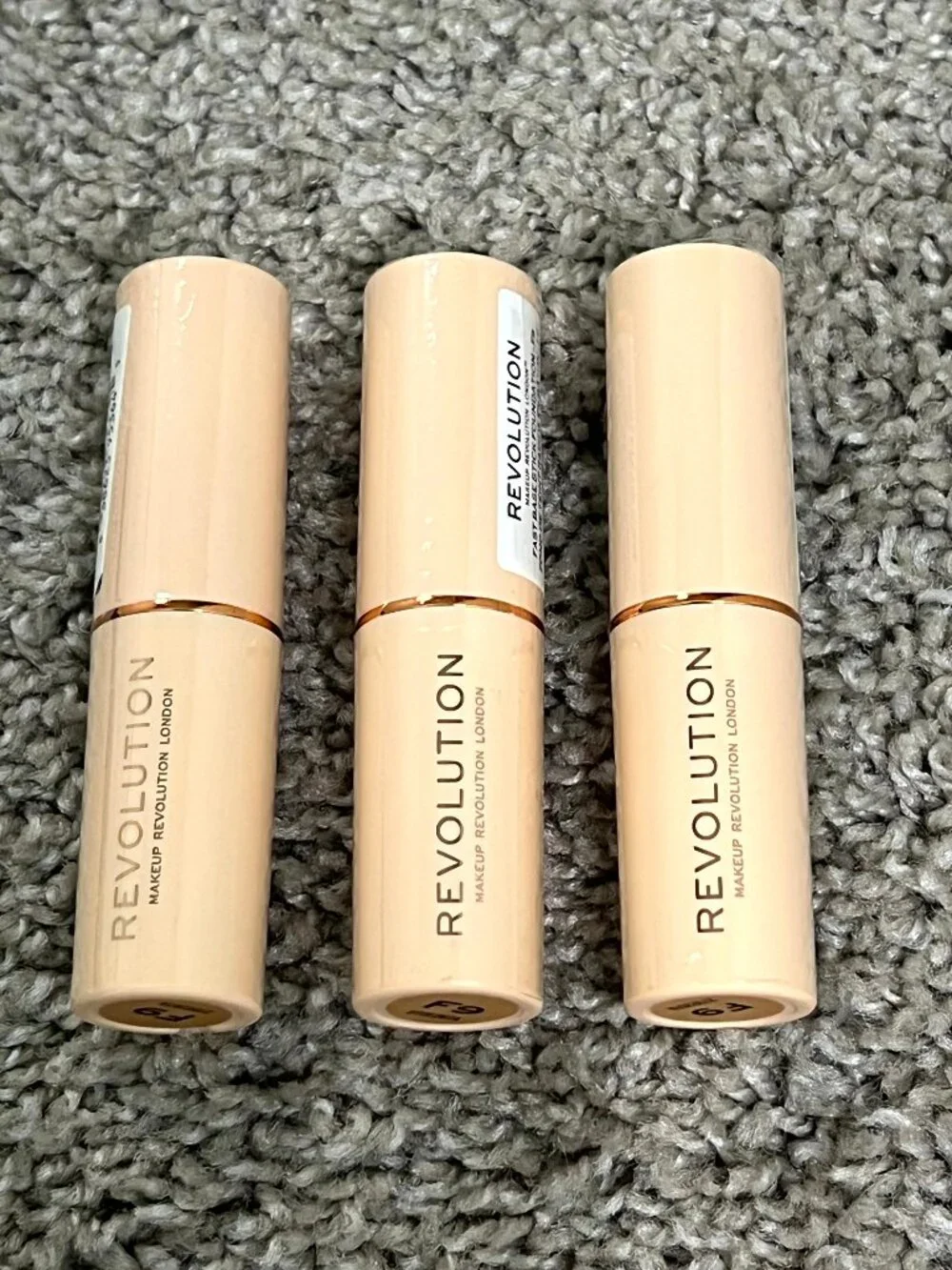 Revolution Makeup Fast Base Stick Foundation F9 3 Pack New